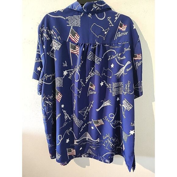 Vintage A Personal Touch Button Up Shirt American Flag Freedon Patriotic 2xl - Picture 7 of 7
